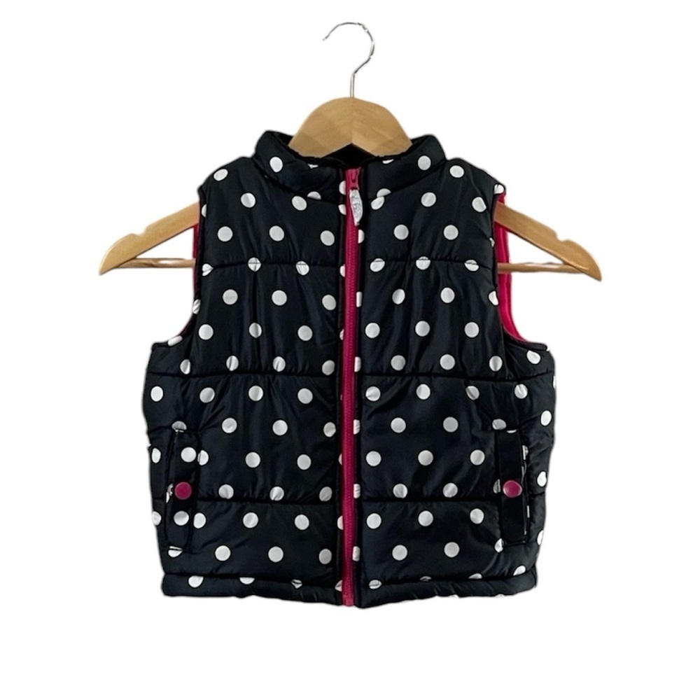 Carters Puffer Polka Dot Zip Up Vest